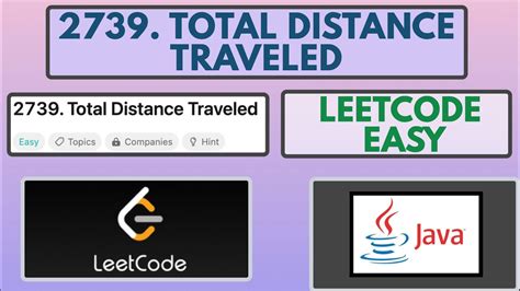 distance traveled java